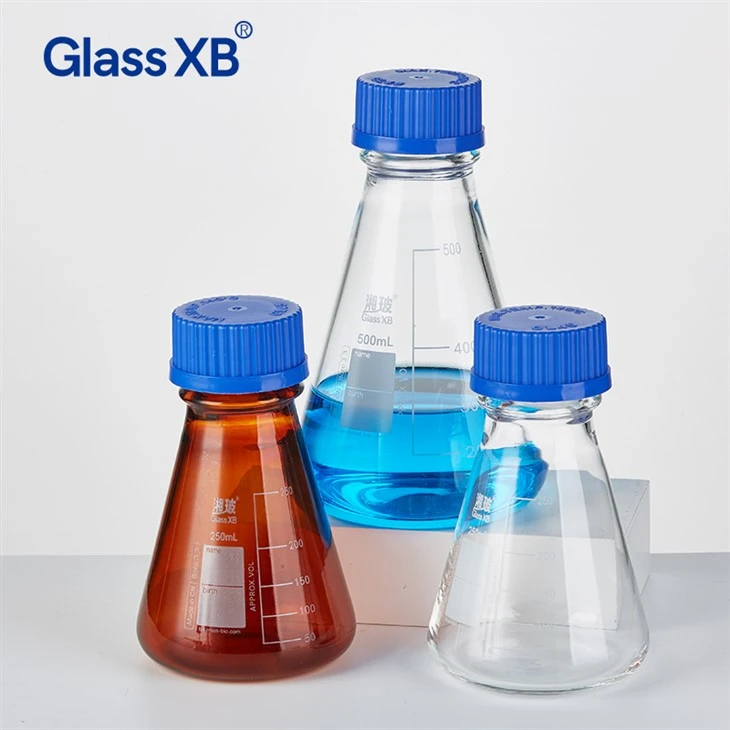 Narrow Neck Wide Neck Conical Flask Erlenmeyer Flask factory