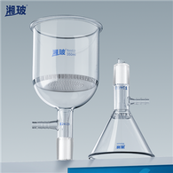 लैब ग्लासवेयर त्रिकोणीय फ़िल्टर ग्लास फ़नल